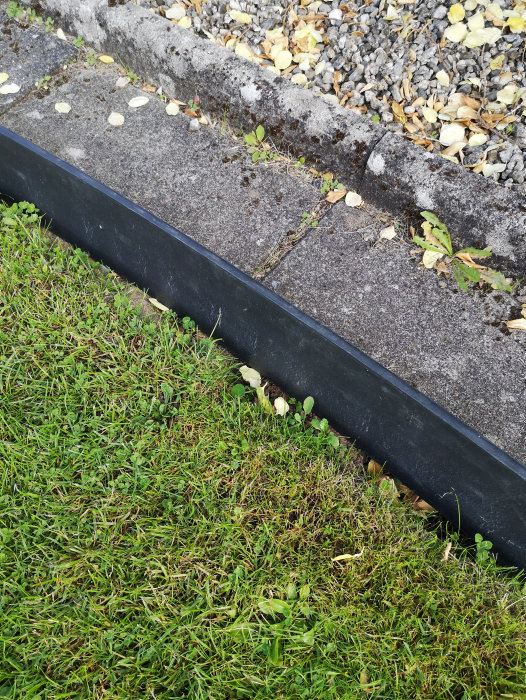 Bedkant 10 meter svart plast